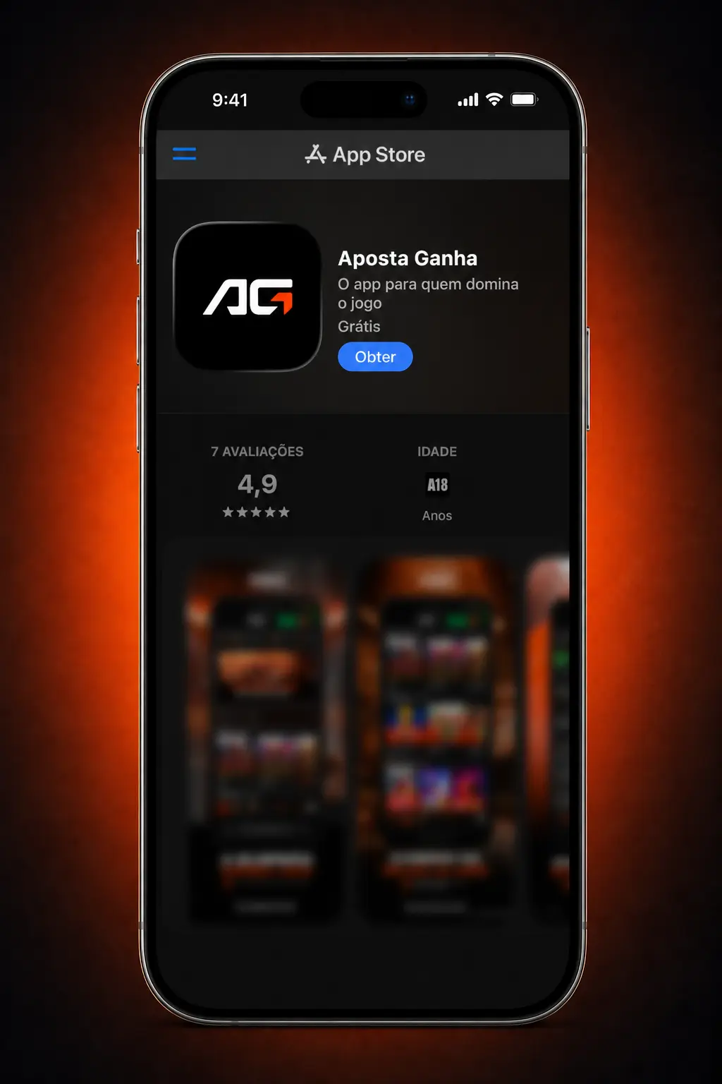 Aplicativo Aposta Ganha em formato PWA instalado na tela de início do iPhone via Safari