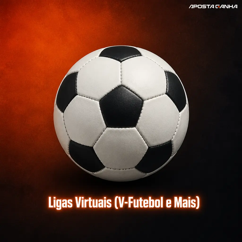 Liga virtual de V-Futebol simulada por inteligência artificial, com rodadas rápidas e apostas de resultado instantâneo.