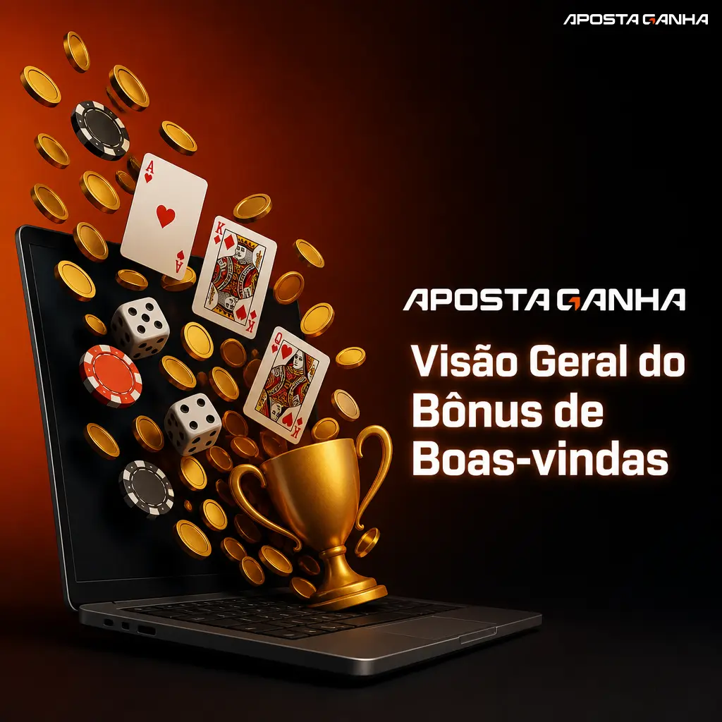 Tabela do bônus de boas-vindas Aposta Ganha com percentual, depósito mínimo, valor máximo e rollover exigido