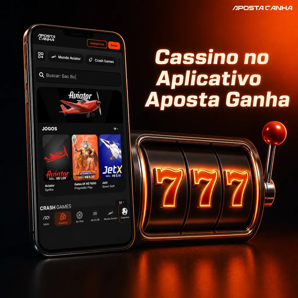 Cassino no aplicativo Aposta Ganha com slots, crash games e mesas ao vivo otimizados para celular