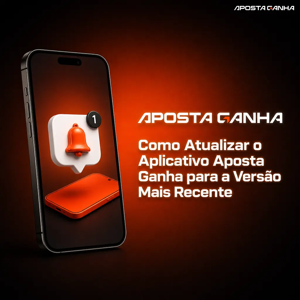 Tela do aplicativo Aposta Ganha para iOS sendo atualizado automaticamente para a versão mais recente de 2026