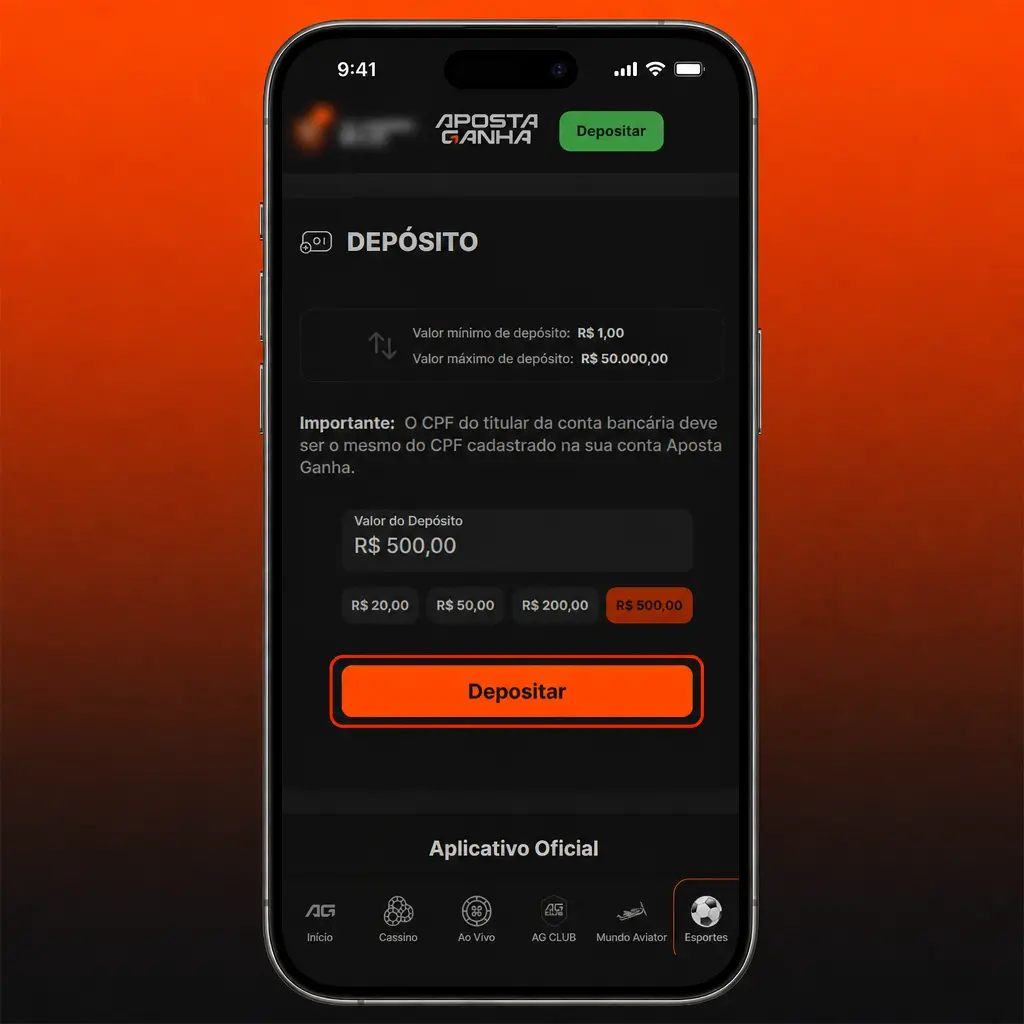 Passo a passo para depositar na Aposta Ganha via Pix, AstroPay ou criptomoeda em poucos minutos.