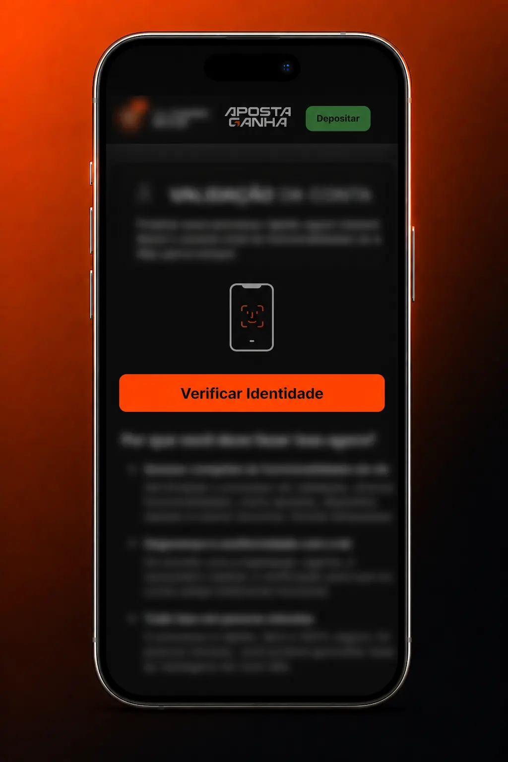 Passo a passo para fazer login, depositar e apostar na Aposta Ganha em cinco etapas simples.