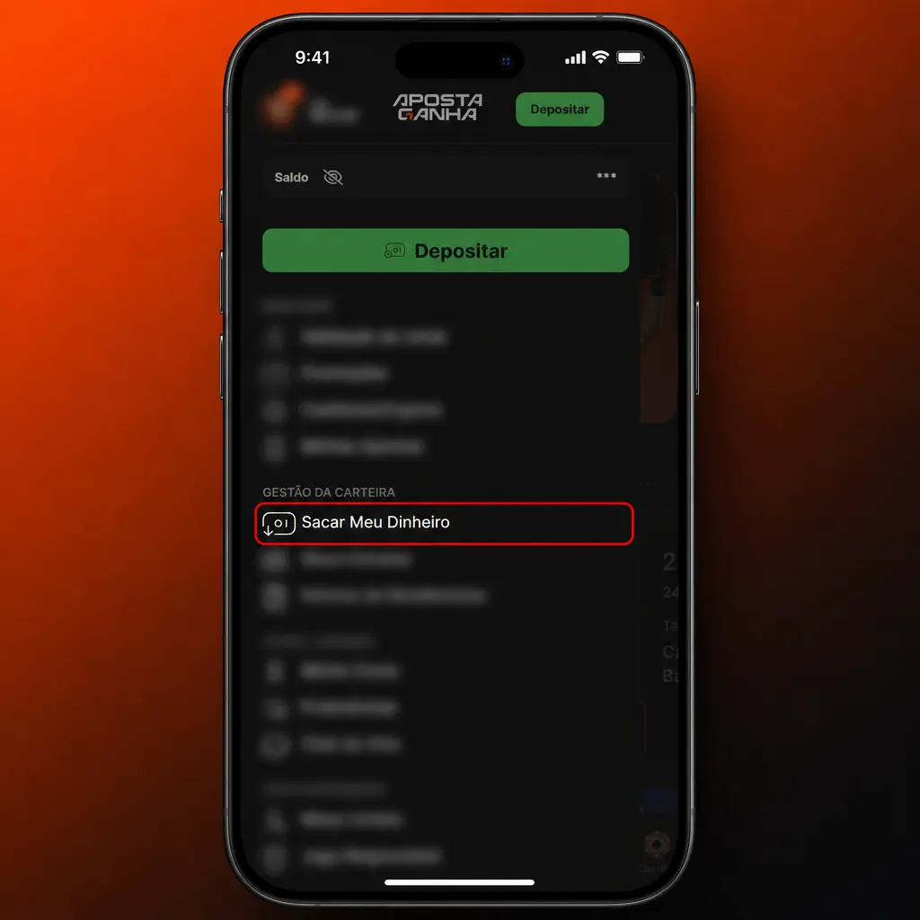 Passo a passo para sacar na Aposta Ganha: selecione Pix, AstroPay ou criptomoeda, informe o valor e confirme o saque.