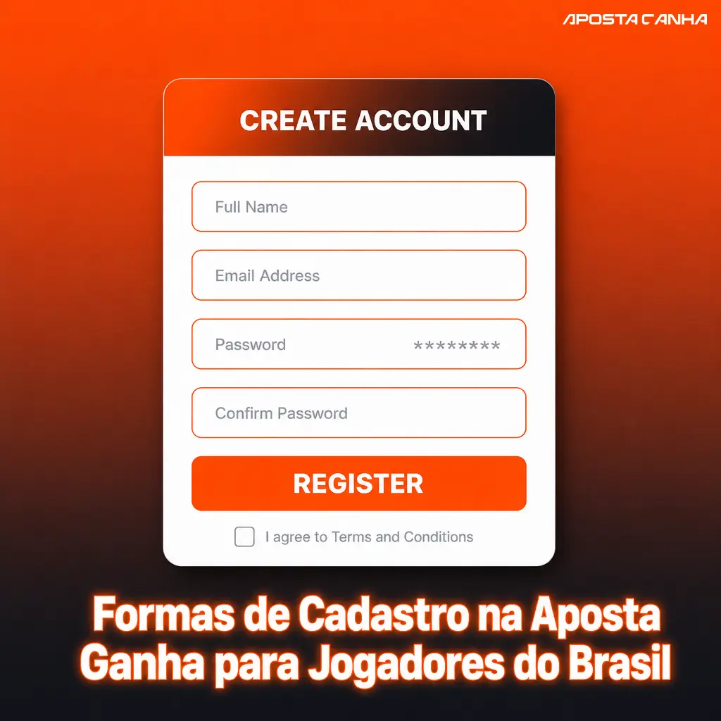 Formas de cadastro na Aposta Ganha: registro padrão, rápido, via rede social ou pelo aplicativo móvel para jogadores do Brasil.