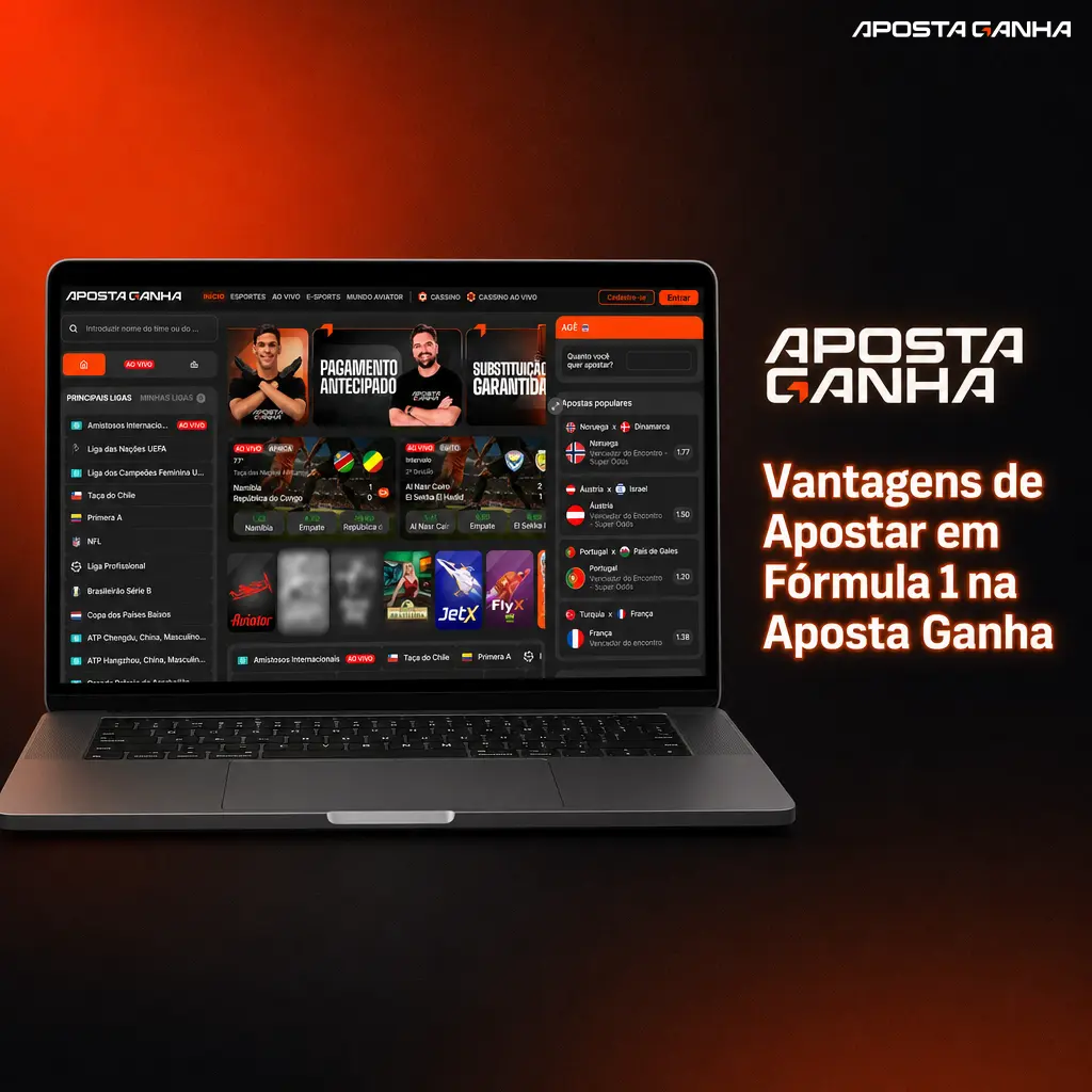 Odds de F1 atualizadas, mercados especiais, estatísticas ao vivo, Pix rápido e app na Aposta Ganha